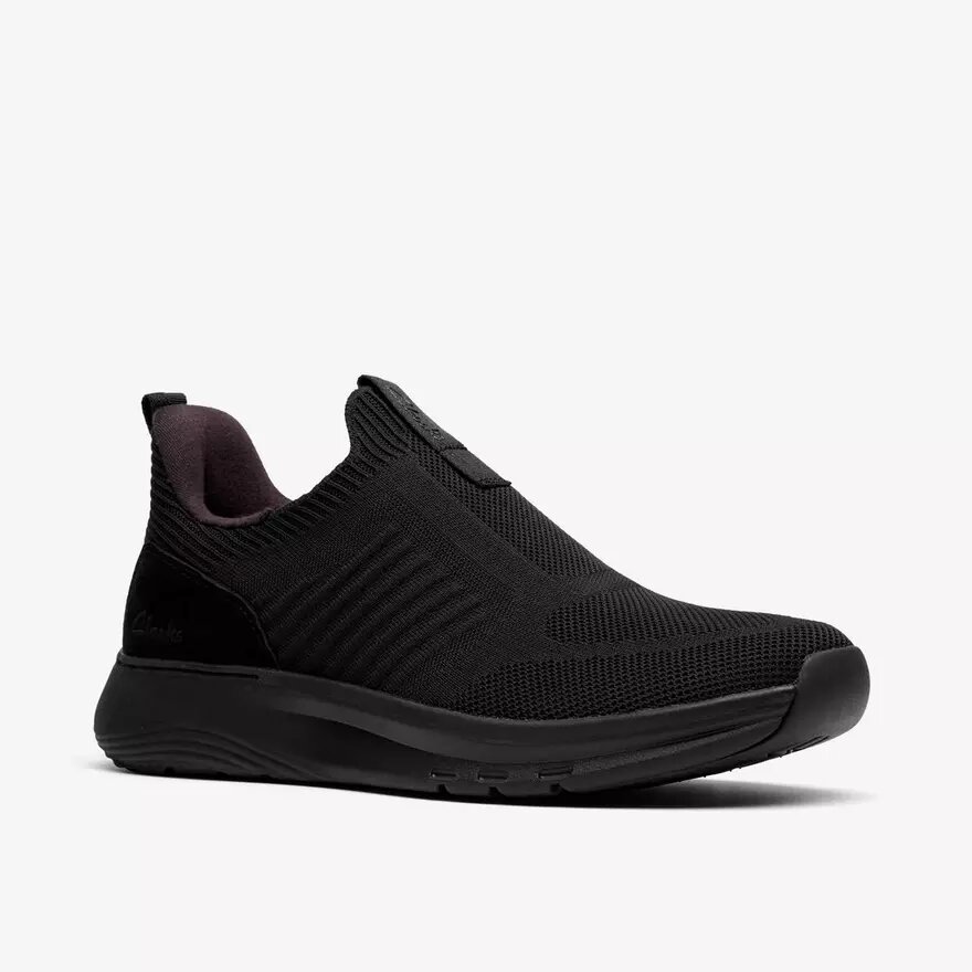 Ανδρικά πλεκτά πάνινα Sneakers Motion Trek σε μαύρο χρώμα Ανδρικά πλεκτά πάνινα Sneakers Motion Trek σε μαύρο χρώμα