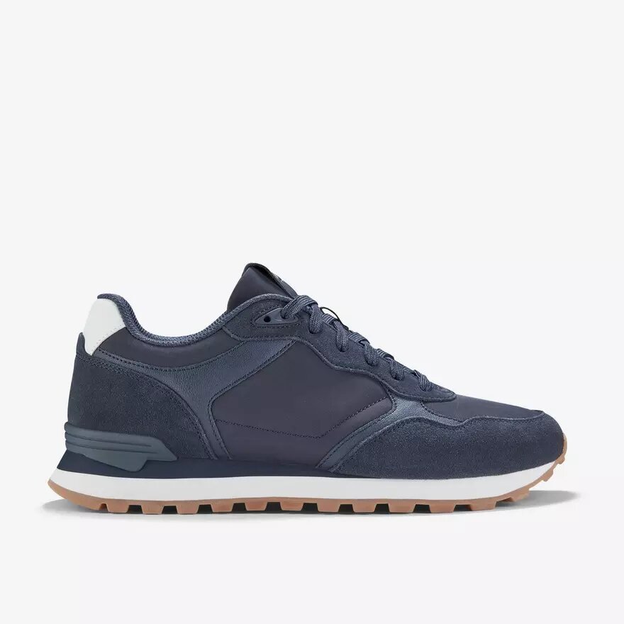 Ανδρικά Sneakers Molland Go Navy με συνδυασμό υλικών Ανδρικά Sneakers Molland Go Navy με συνδυασμό υλικών