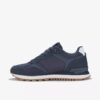Ανδρικά Sneakers Molland Go Navy με συνδυασμό υλικών Ανδρικά Sneakers Molland Go Navy με συνδυασμό υλικών