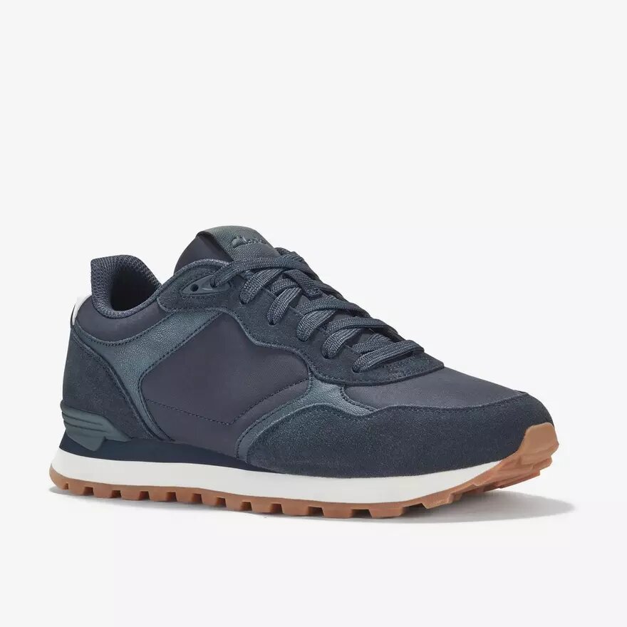 Ανδρικά Sneakers Molland Go Navy με συνδυασμό υλικών Ανδρικά Sneakers Molland Go Navy με συνδυασμό υλικών