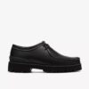 Ανδρικά Walla Yukoner Wallabees από μαύρο δέρμα Ανδρικά Walla Yukoner Wallabees από μαύρο δέρμα