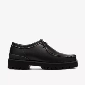 Ανδρικά Walla Yukoner Wallabees από μαύρο δέρμα