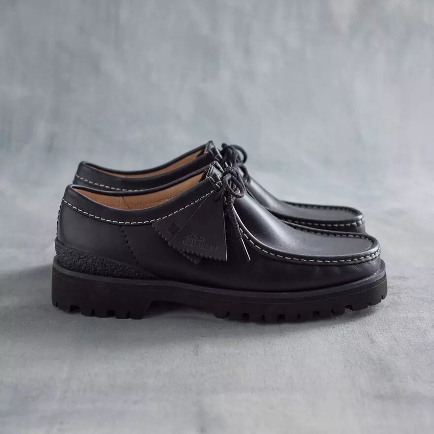 Ανδρικά Walla Yukoner Wallabees από μαύρο δέρμα Ανδρικά Walla Yukoner Wallabees από μαύρο δέρμα
