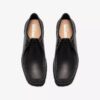 Ανδρικά Walla Yukoner Wallabees από μαύρο δέρμα Ανδρικά Walla Yukoner Wallabees από μαύρο δέρμα