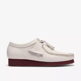 Ανδρικά Wallabee από λευκό δέρμα