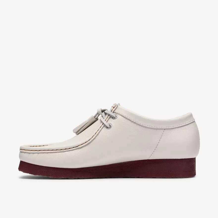 Ανδρικά Wallabee από λευκό δέρμα Ανδρικά Wallabee από λευκό δέρμα