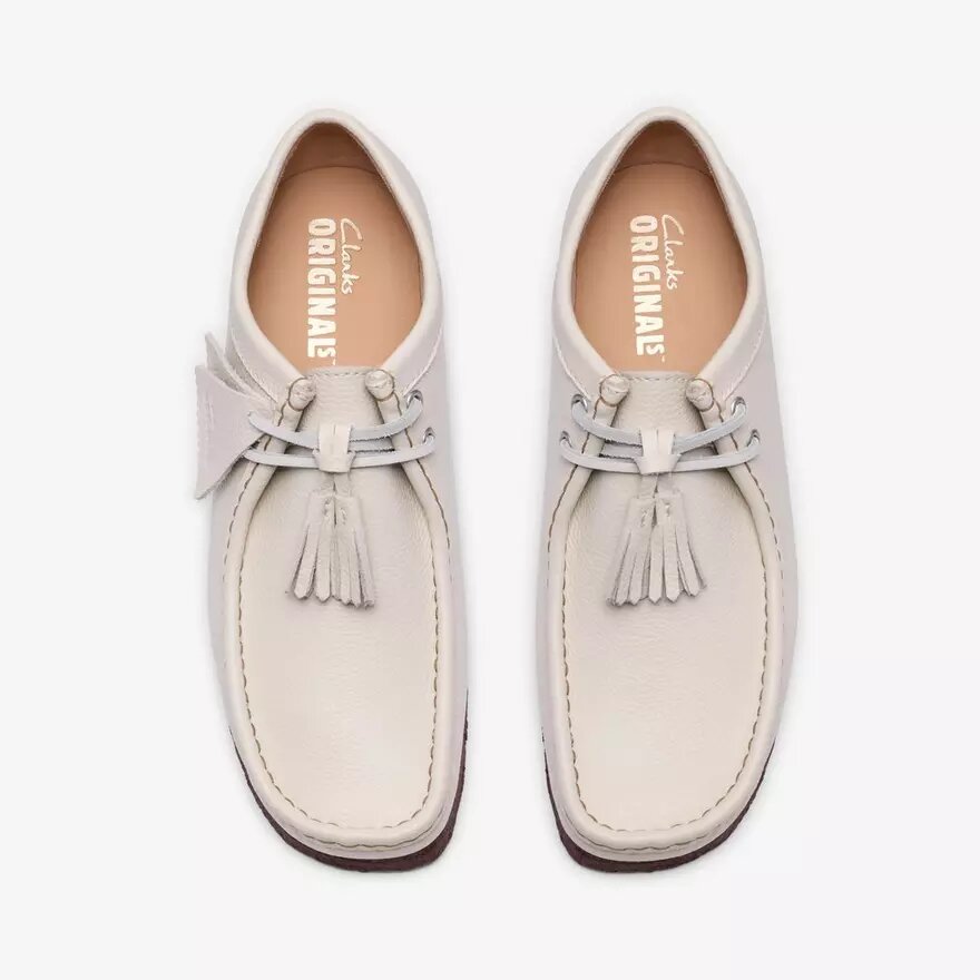 Ανδρικά Wallabee από λευκό δέρμα Ανδρικά Wallabee από λευκό δέρμα