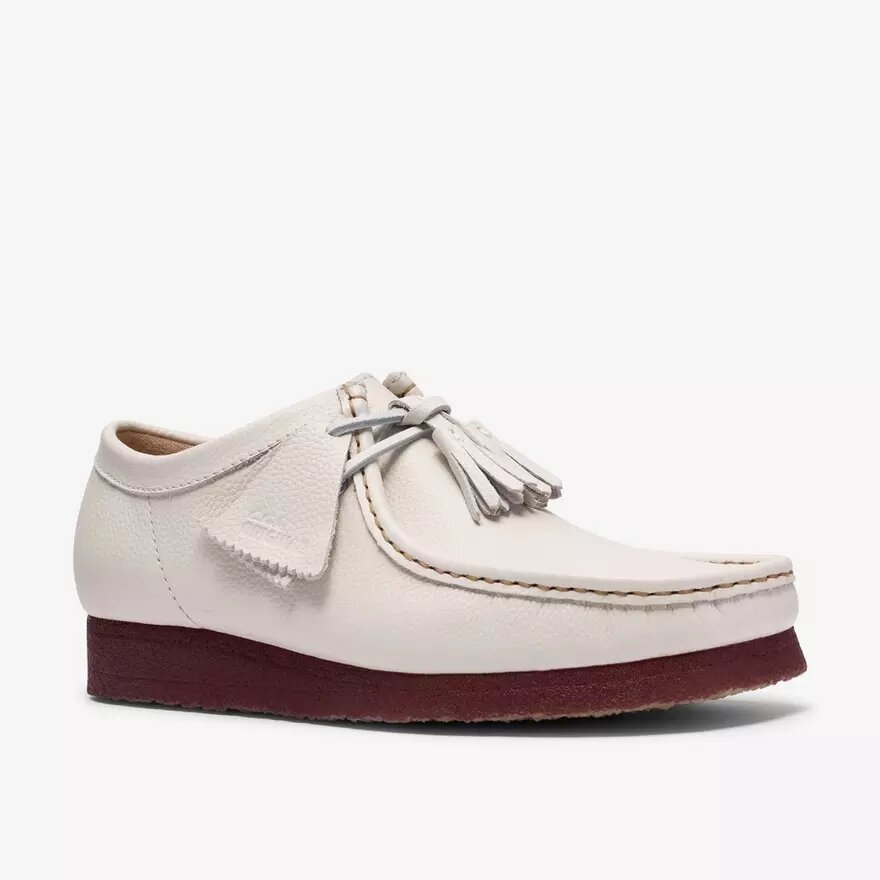 Ανδρικά Wallabee από λευκό δέρμα Ανδρικά Wallabee από λευκό δέρμα