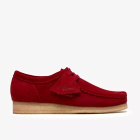 Ανδρικά Wallabee από βαθύ κόκκινο σουέτ