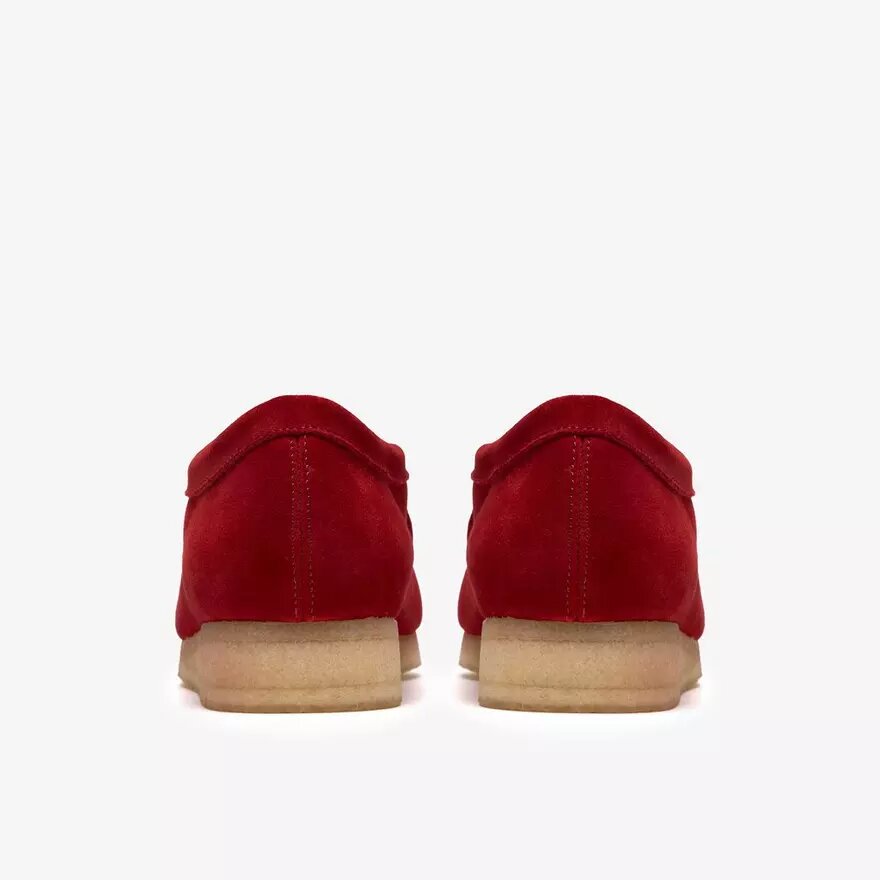 Ανδρικά Wallabee από βαθύ κόκκινο σουέτ Ανδρικά Wallabee από βαθύ κόκκινο σουέτ