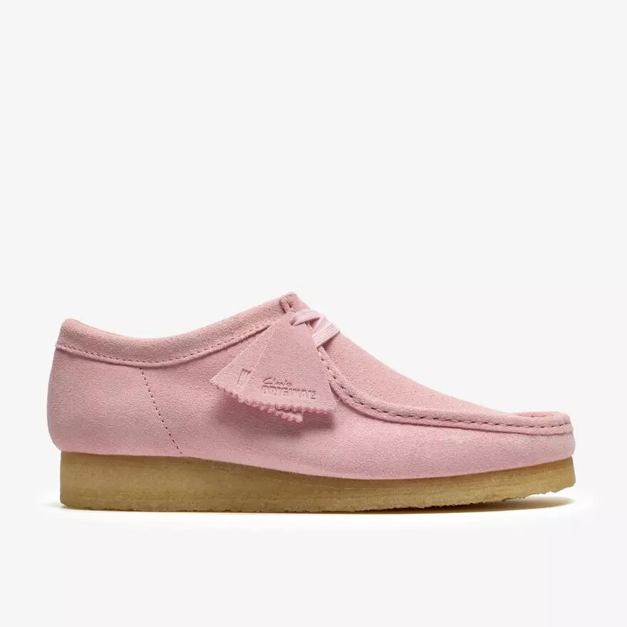 Ανδρικά Wallabee Wallabees από ανοιχτό ροζ σουέτ Ανδρικά Wallabee Wallabees από ανοιχτό ροζ σουέτ