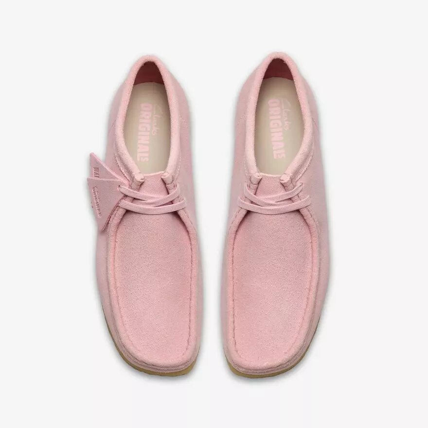 Ανδρικά Wallabee Wallabees από ανοιχτό ροζ σουέτ Ανδρικά Wallabee Wallabees από ανοιχτό ροζ σουέτ