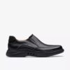 Ανδρικό μαύρο δερμάτινο loafer Un Briley Step | clarks Ανδρικό μαύρο δερμάτινο loafer Un Briley Step | clarks