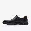 Ανδρικό μαύρο δερμάτινο loafer Un Briley Step | clarks Ανδρικό μαύρο δερμάτινο loafer Un Briley Step | clarks