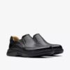 Ανδρικό μαύρο δερμάτινο loafer Un Briley Step | clarks Ανδρικό μαύρο δερμάτινο loafer Un Briley Step | clarks