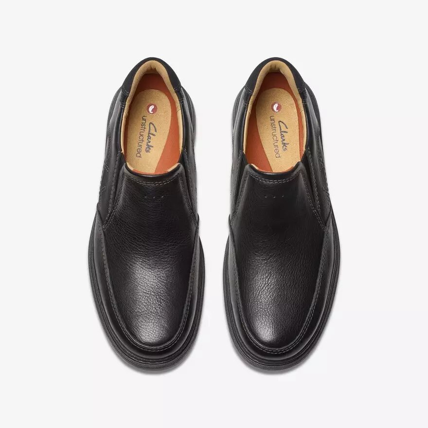 Ανδρικό μαύρο δερμάτινο loafer Un Briley Step | clarks Ανδρικό μαύρο δερμάτινο loafer Un Briley Step | clarks