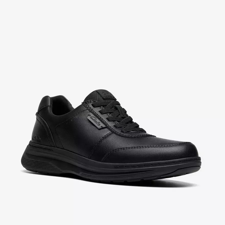 Ανδρικό μαύρο δερμάτινο Sneakers με κορδόνια Craftwell | clarks Ανδρικό μαύρο δερμάτινο Sneakers με κορδόνια Craftwell | clarks