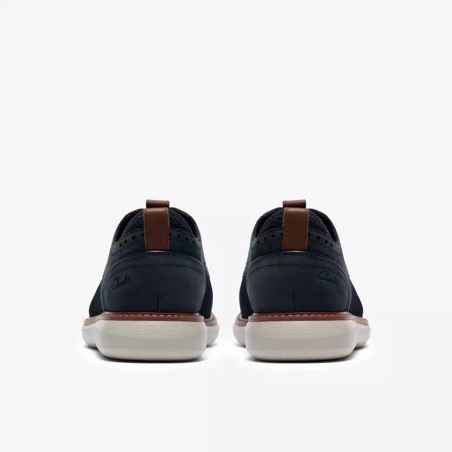Ανδρικό παπούτσι Derby Brantin Plain Navy με πλεκτό ύφασμα Ανδρικό παπούτσι Derby Brantin Plain Navy με πλεκτό ύφασμα