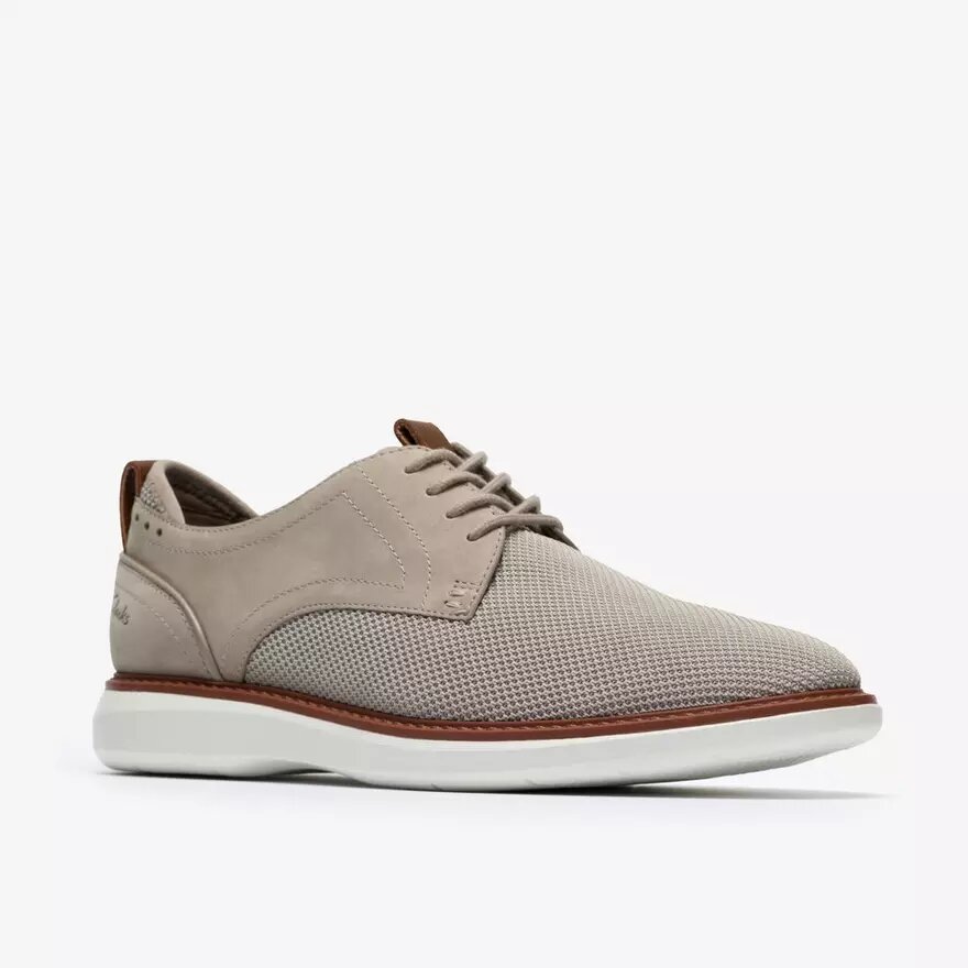 Ανδρικό παπούτσι Oxford Brantin Plain Grey Knit Ανδρικό παπούτσι Oxford Brantin Plain Grey Knit