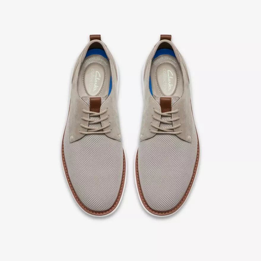 Ανδρικό παπούτσι Oxford Brantin Plain Grey Knit Ανδρικό παπούτσι Oxford Brantin Plain Grey Knit