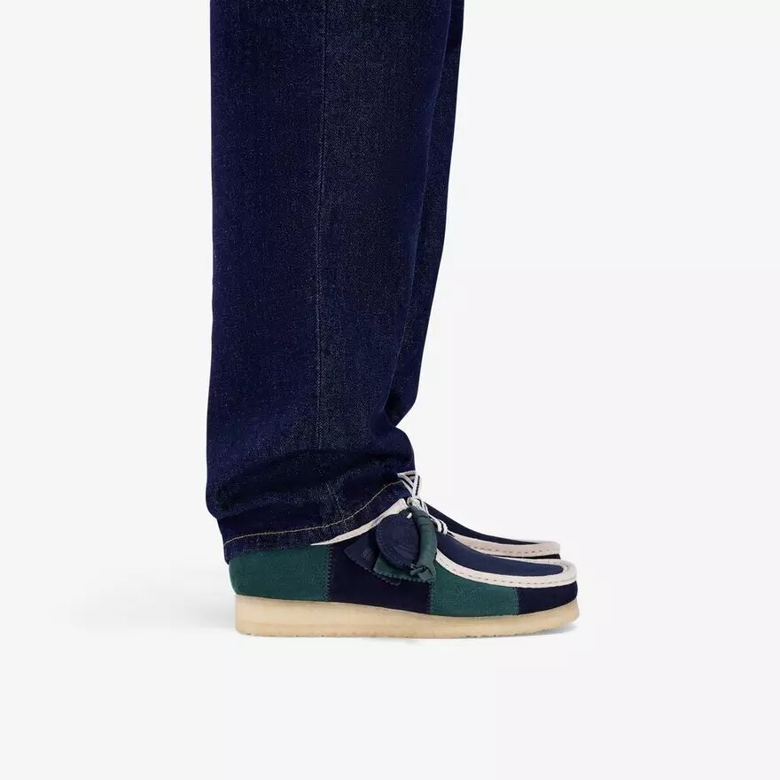 Ανδρικό Wallabee με μπλε/πράσινες ρίγες Ανδρικό Wallabee με μπλε/πράσινες ρίγες