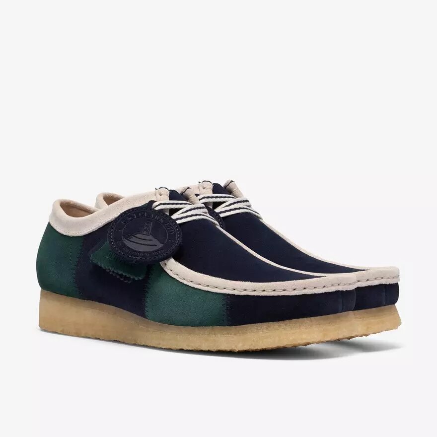 Ανδρικό Wallabee με μπλε/πράσινες ρίγες Ανδρικό Wallabee με μπλε/πράσινες ρίγες