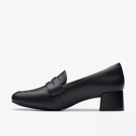 Γυναικεία δερμάτινα Loafers Iridessa Sky σε μαύρο χρώμα