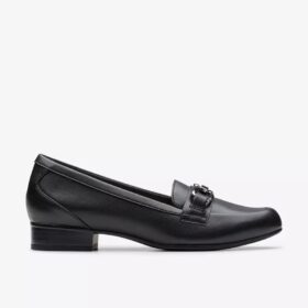 Γυναικεία δερμάτινα Loafers Juliet Echo σε μαύρο χρώμα