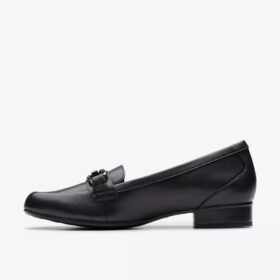 Γυναικεία δερμάτινα Loafers Juliet Echo σε μαύρο χρώμα