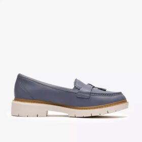 Γυναικεία δερμάτινα Loafers Westlynn Bella σε χρώμα μπλε τζιν