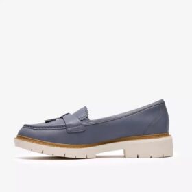 Γυναικεία δερμάτινα Loafers Westlynn Bella σε χρώμα μπλε τζιν