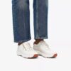 Γυναικεία δερμάτινα Sneakers Tivoli Zip σε λευκό χρώμα