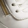 Γυναικεία δερμάτινα Sneakers Tivoli Zip σε λευκό χρώμα