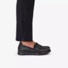Γυναικεία Ellowyn Penny Slip-ons από μαύρο δέρμα χωρίς κορδόνια