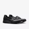 Γυναικεία Ellowyn Penny Slip-ons από μαύρο δέρμα χωρίς κορδόνια