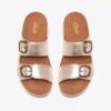 Γυναικεία επίπεδα σανδάλια Cecily Step από δέρμα σε χρώμα σαμπάνιας Γυναικεία επίπεδα σανδάλια Cecily Step από δέρμα σε χρώμα σαμπάνιας