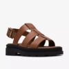 Γυναικεία επίπεδα σανδάλια Orinoco3 Strap από δέρμα σε χρώμα μπεζ