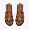 Γυναικεία επίπεδα σανδάλια Orinoco3 Strap από δέρμα σε χρώμα μπεζ