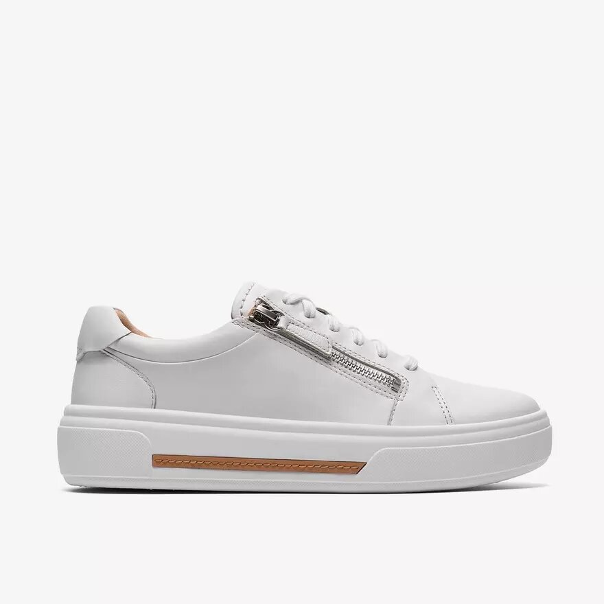 Γυναικεία λευκά δερμάτινα Sneakers Hollyrose Zip Γυναικεία λευκά δερμάτινα Sneakers Hollyrose Zip