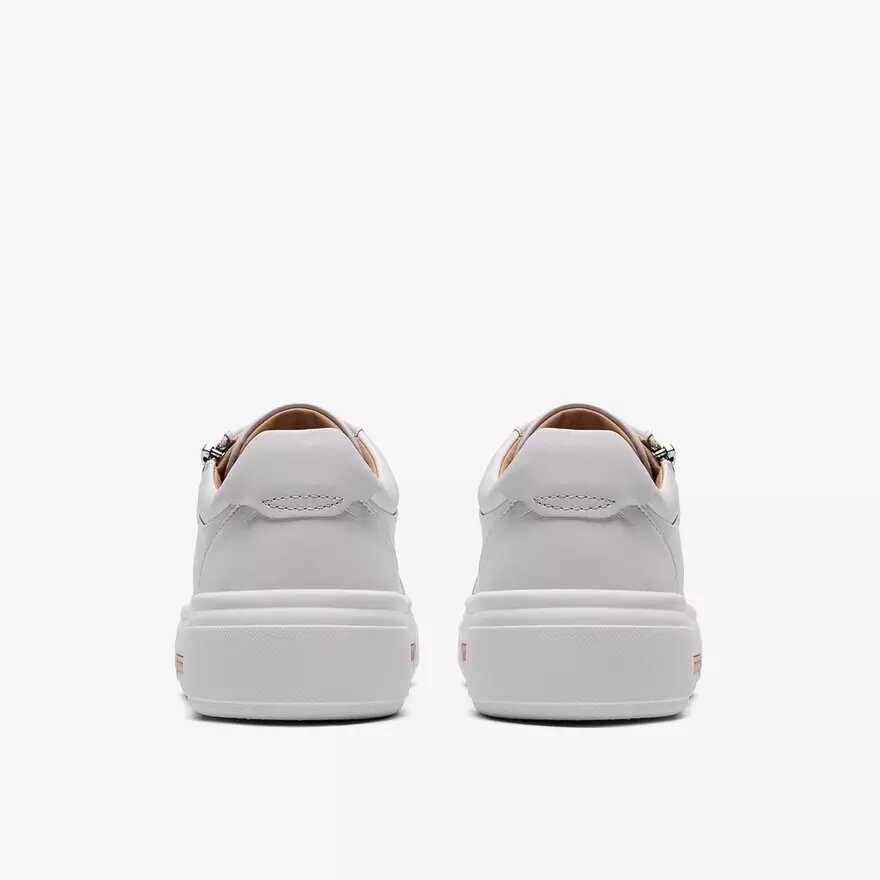 Γυναικεία λευκά δερμάτινα Sneakers Hollyrose Zip Γυναικεία λευκά δερμάτινα Sneakers Hollyrose Zip