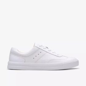 Γυναικεία λευκά δερμάτινα Sneakers Makea Court