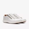 Γυναικεία λευκά δερμάτινα Sneakers Nalle με κορδόνια Γυναικεία λευκά δερμάτινα Sneakers Nalle με κορδόνια