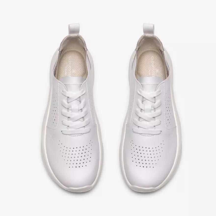 Γυναικεία λευκά δερμάτινα Sneakers Solevana Style Γυναικεία λευκά δερμάτινα Sneakers Solevana Style