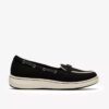 Γυναικεία Loafers Breezesky Bay από μαύρο καμβά