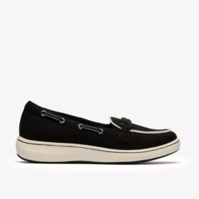 Γυναικεία Loafers Breezesky Bay από μαύρο καμβά
