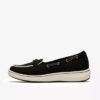 Γυναικεία Loafers Breezesky Bay από μαύρο καμβά