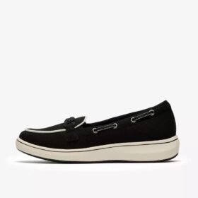 Γυναικεία Loafers Breezesky Bay από μαύρο καμβά