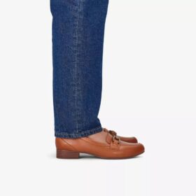 Γυναικεία Loafers Juliet Echo από δέρμα σε χρώμα ταν