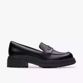 Γυναικεία μαύρα δερμάτινα Loafers Orinoco3 Edge (ΗΠΑ)