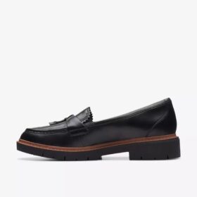 Γυναικεία μαύρα δερμάτινα Loafers Westlynn Bella